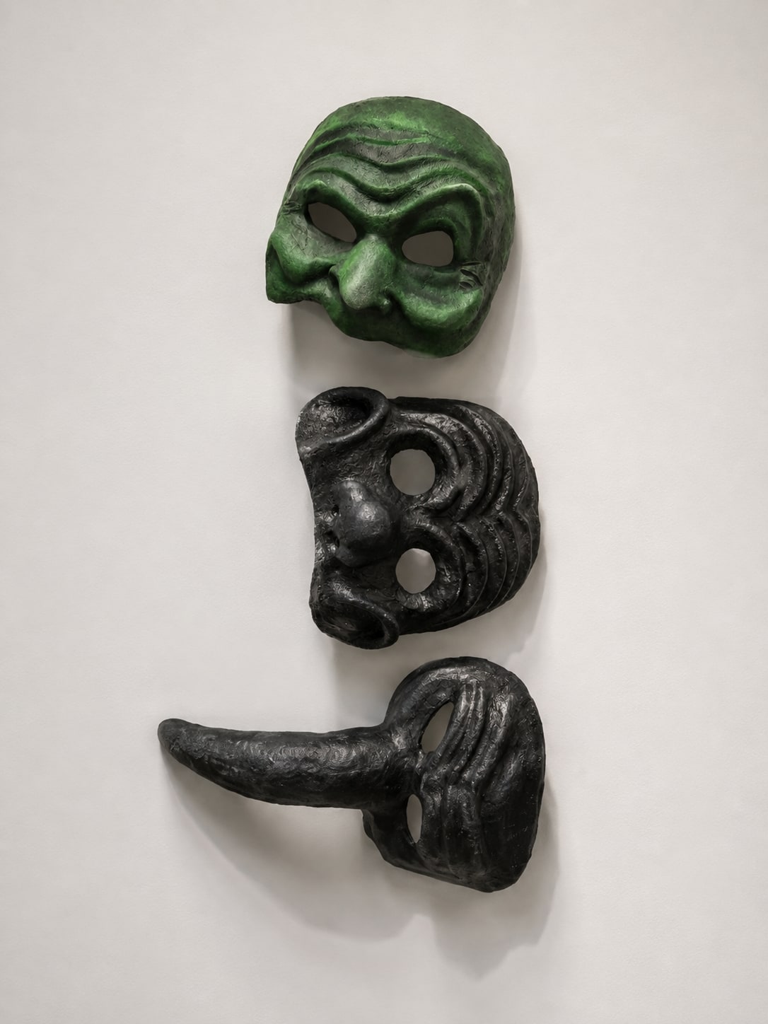 Green and black masks